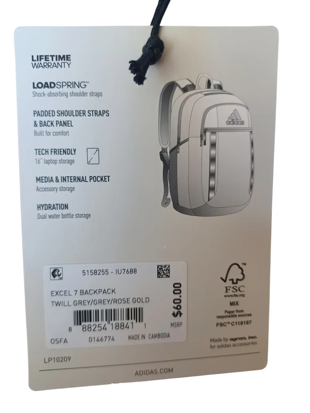 Adidas Blue Men's Backpack - Durable Everyday Bag